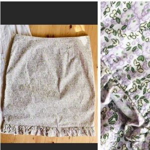 2/$30 Purple Calico Floral Stretch Ruffled Mini Skirt American Eagle Size 4